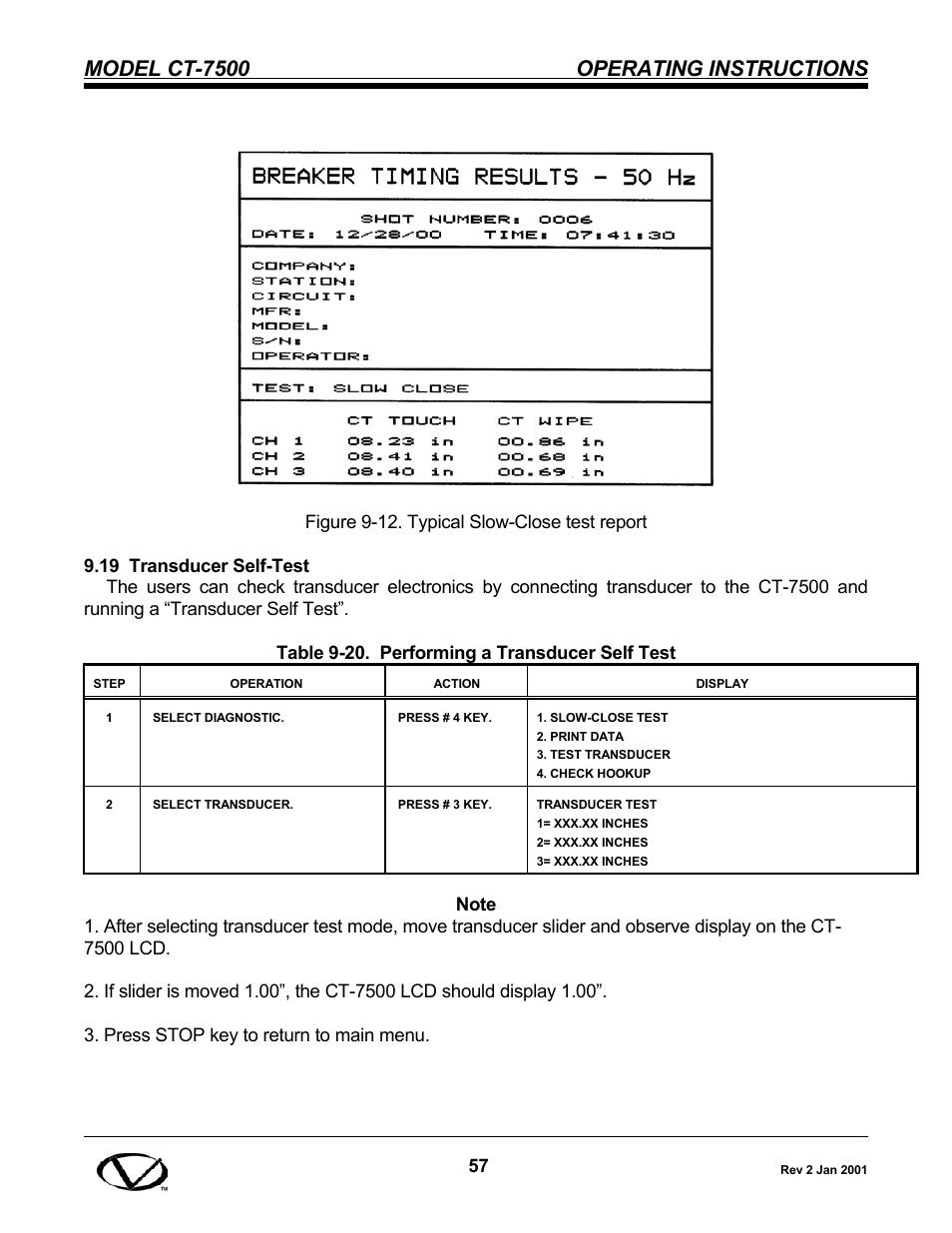 Model ct-7500 operating instructions | Vanguard CT-7500 User Manual | Page 63 / 76