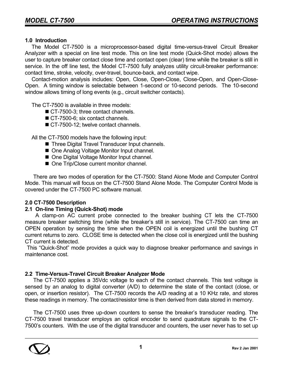 Vanguard CT-7500 User Manual | Page 7 / 76
