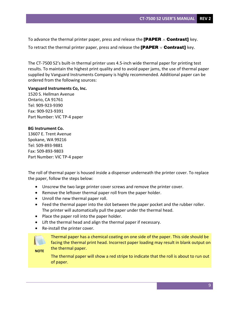 Vanguard CT-7500 S2 User Manual | Page 14 / 110