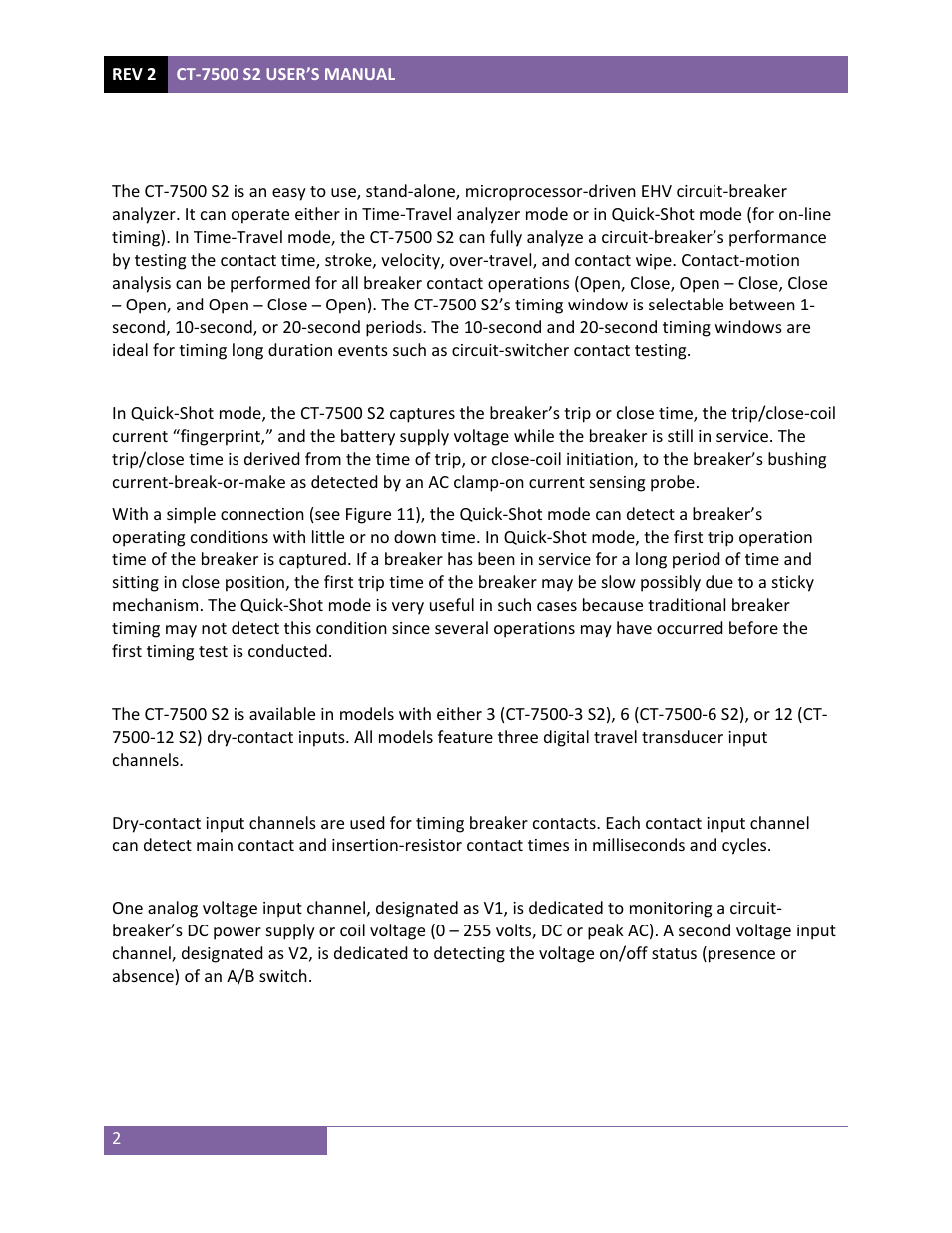 Vanguard CT-7500 S2 User Manual | Page 7 / 110