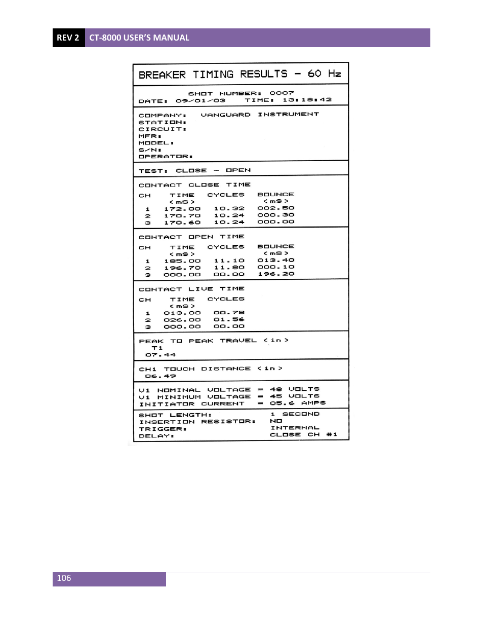 Vanguard CT-8000 User Manual | Page 111 / 120