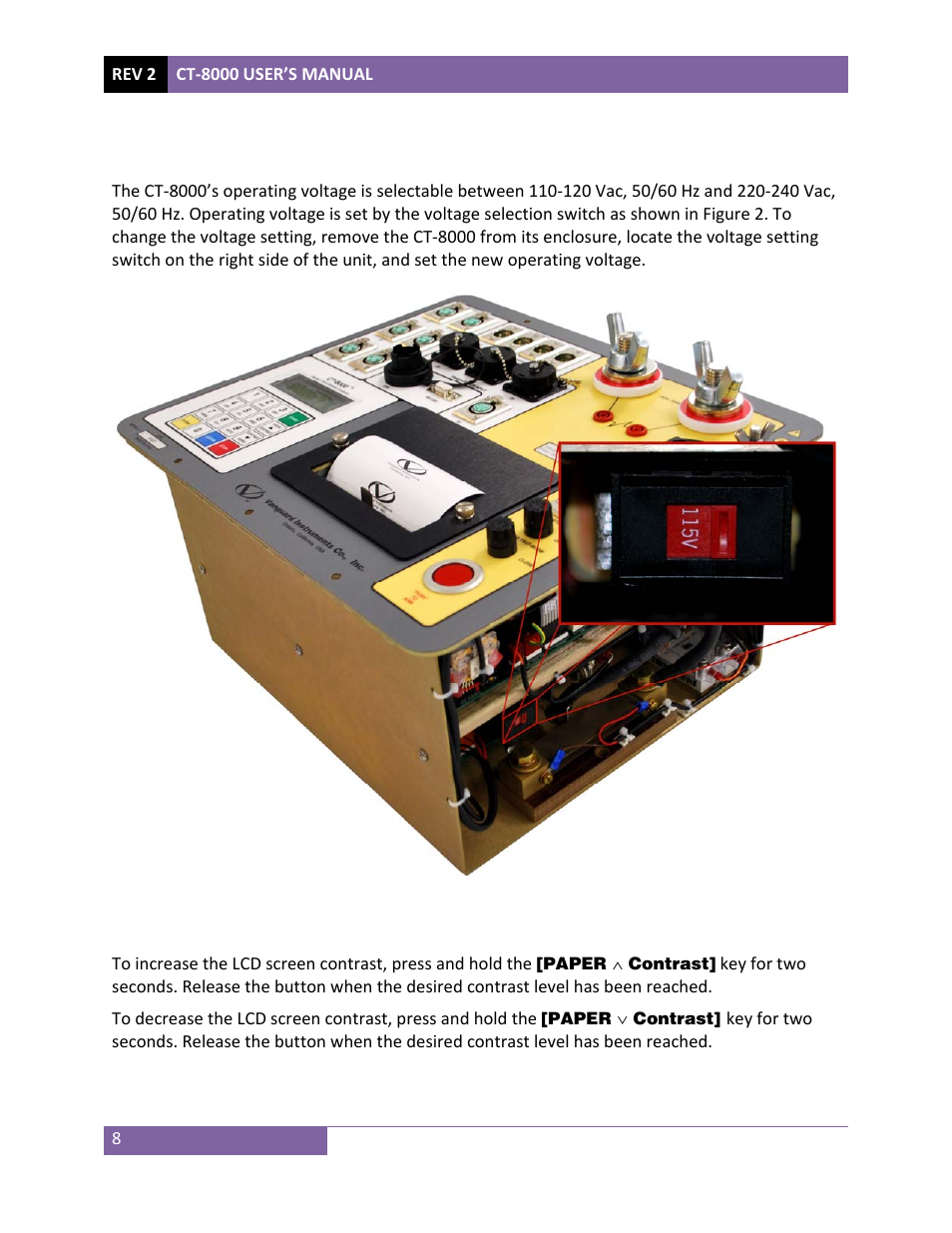 Vanguard CT-8000 User Manual | Page 13 / 120