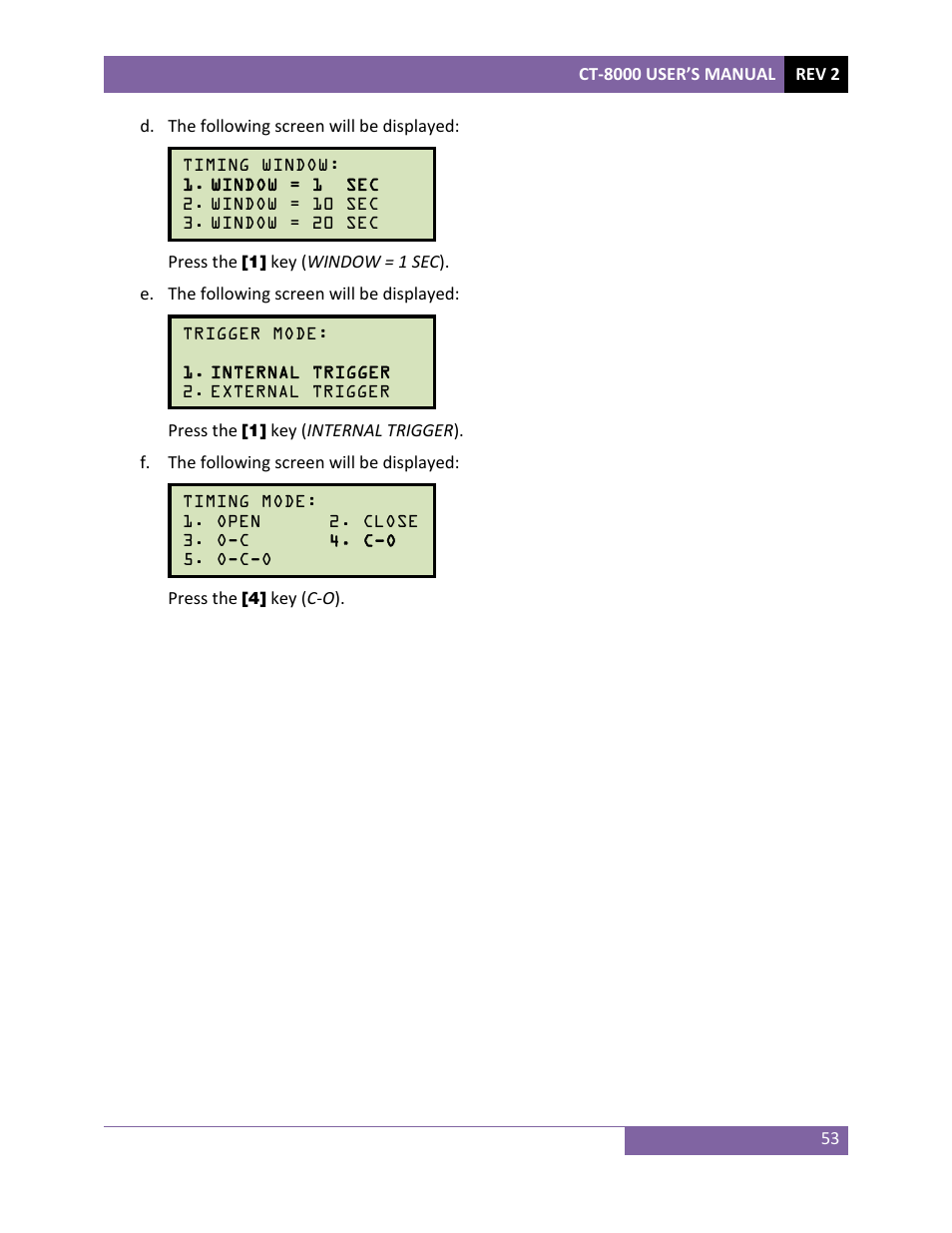 Vanguard CT-8000 User Manual | Page 58 / 120