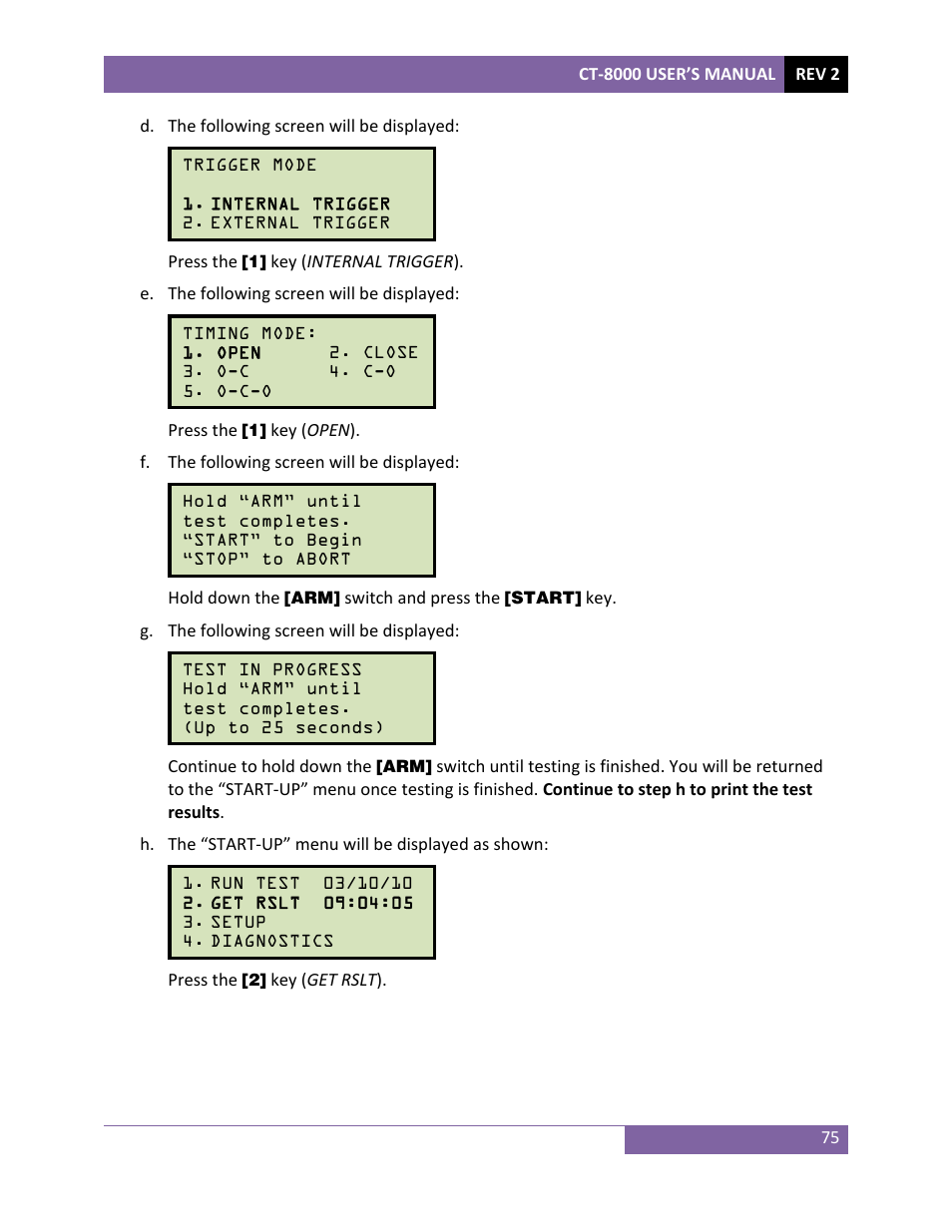 Vanguard CT-8000 User Manual | Page 80 / 120