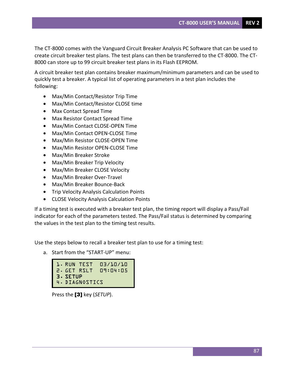 Vanguard CT-8000 User Manual | Page 92 / 120