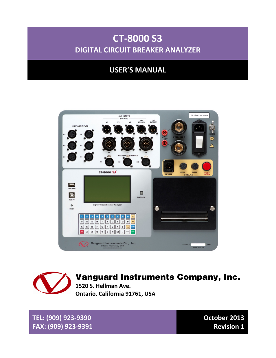 Vanguard CT-8000 S3 User Manual | 145 pages