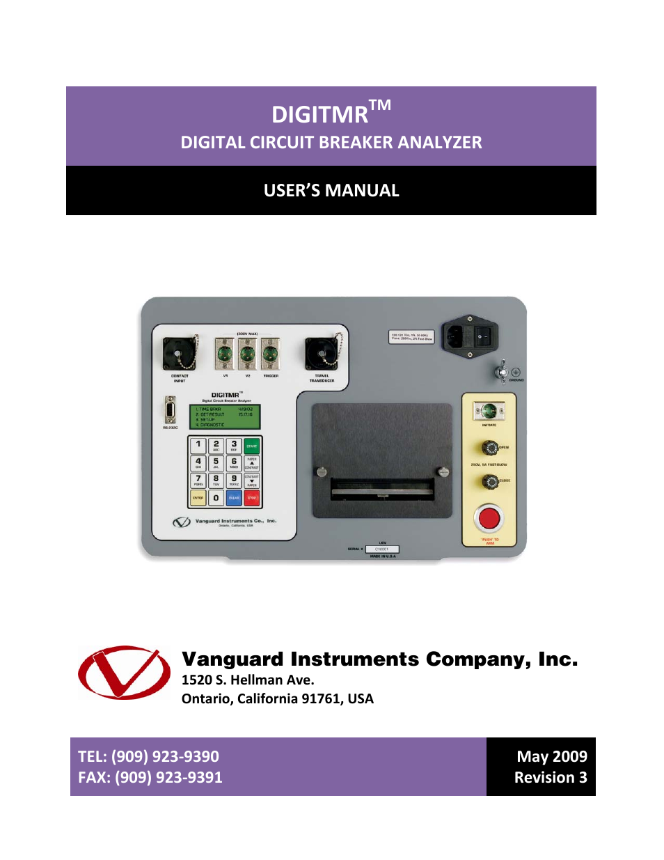 Vanguard DigiTMR User Manual | 86 pages