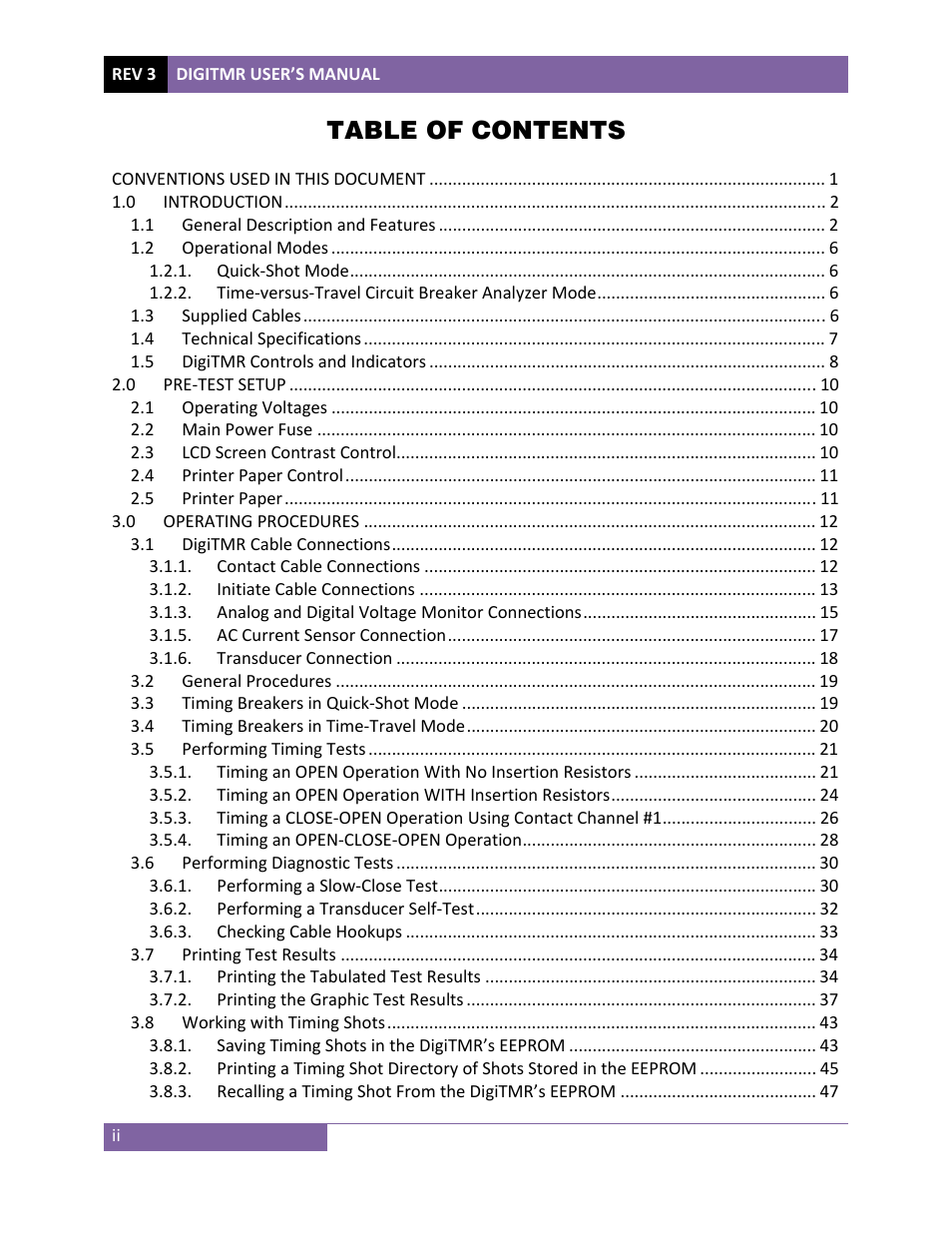 Vanguard DigiTMR User Manual | Page 3 / 86
