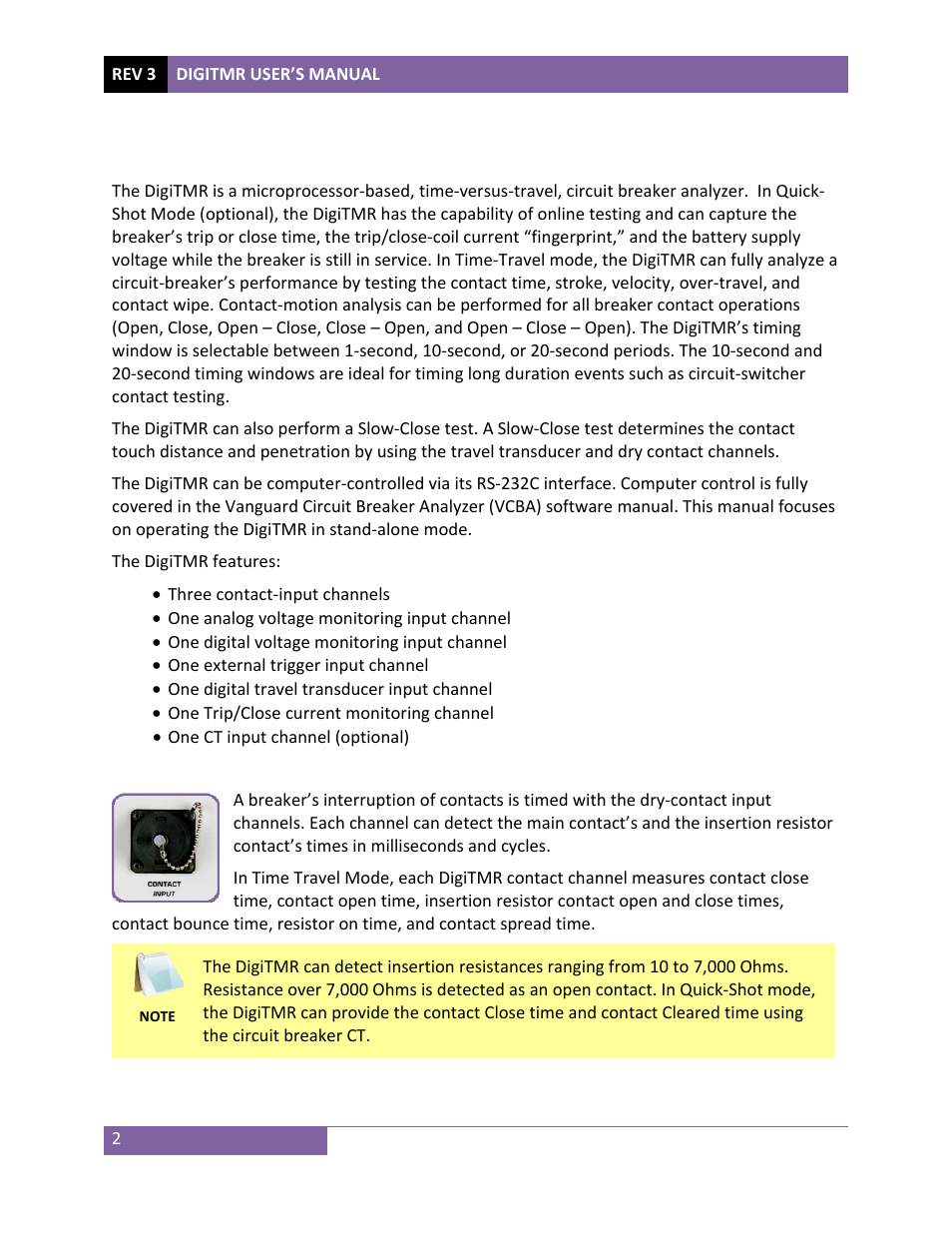 Vanguard DigiTMR User Manual | Page 7 / 86