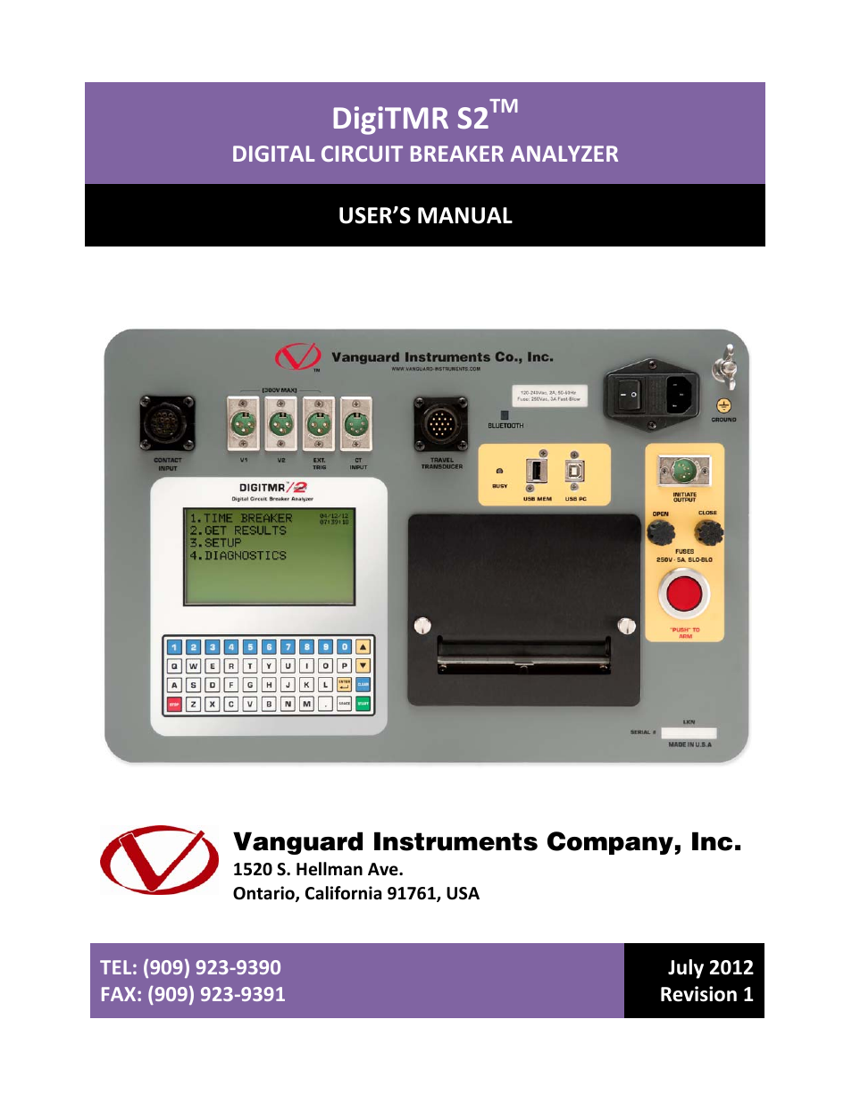 Vanguard DigiTMR S2 User Manual | 123 pages