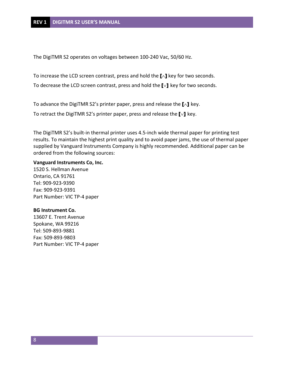 Vanguard DigiTMR S2 User Manual | Page 13 / 123