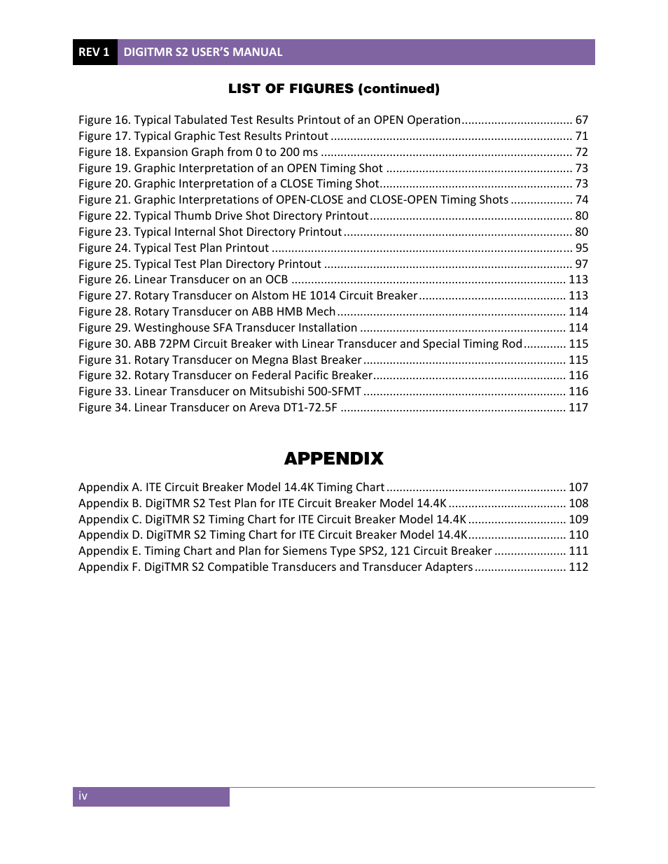 Appendix | Vanguard DigiTMR S2 User Manual | Page 5 / 123