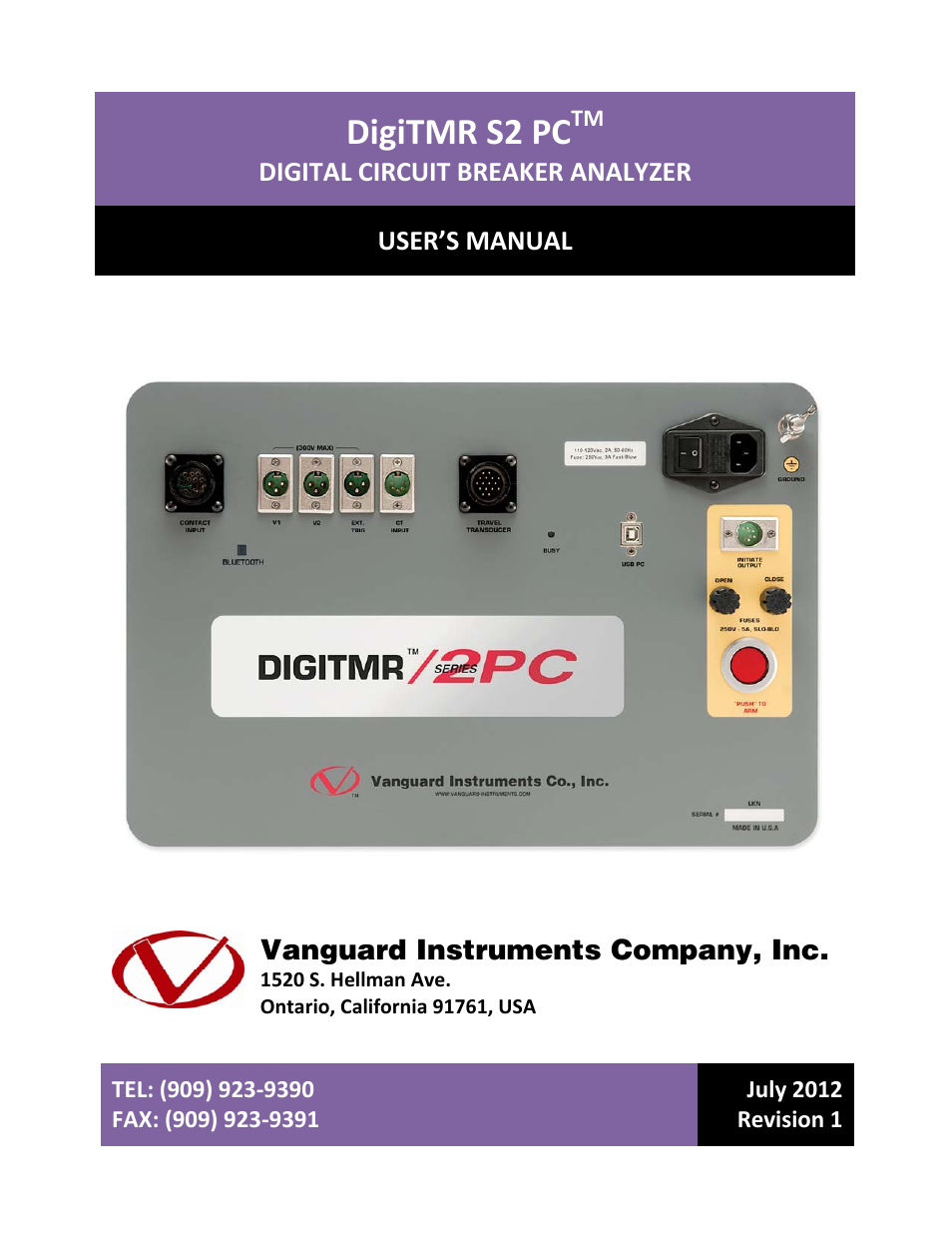 Vanguard DigiTMR S2 PC User Manual | 31 pages
