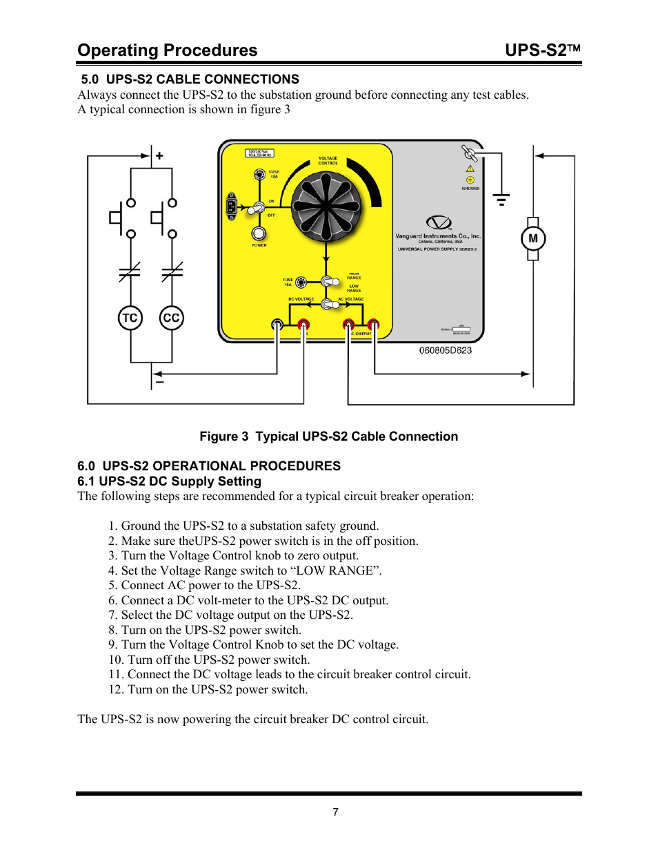 Operating procedures ups-s2 | Vanguard UPS S2 User Manual | Page 10 / 13