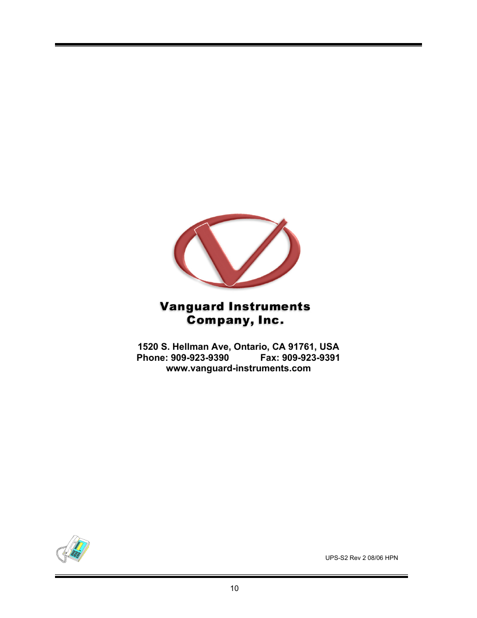 Vanguard UPS S2 User Manual | Page 13 / 13
