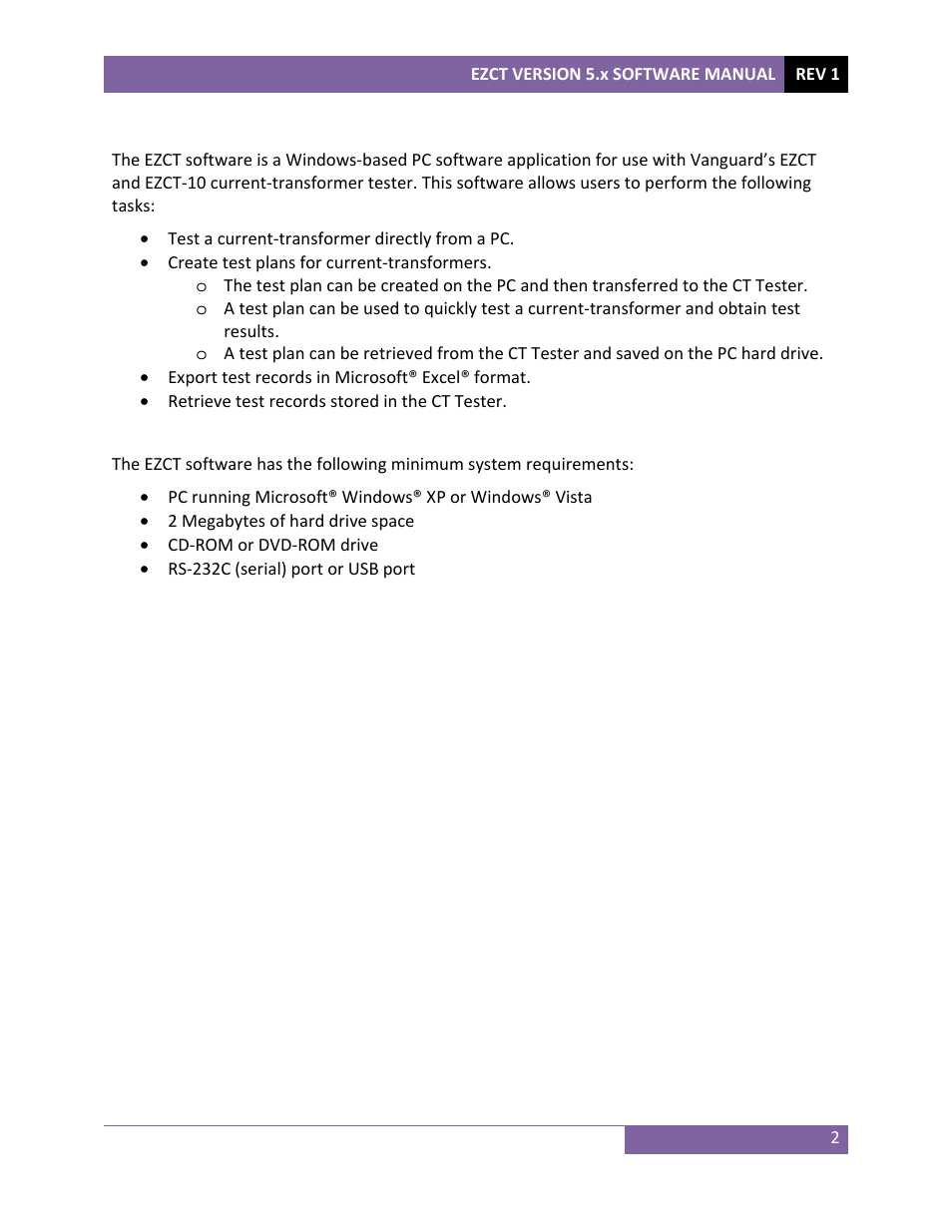 Vanguard EZCT-10 User Manual | Page 4 / 43