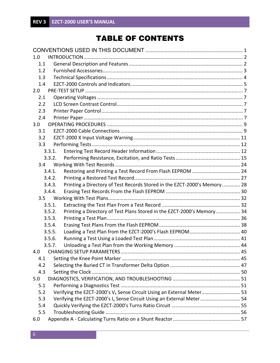 Vanguard EZCT-2000 User Manual | Page 3 / 68
