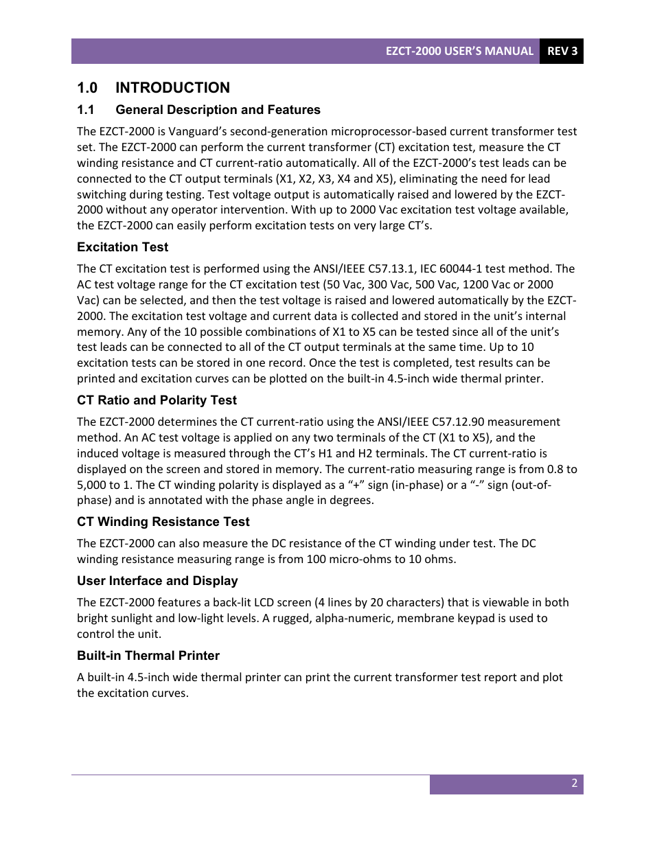 Vanguard EZCT-2000 User Manual | Page 6 / 68