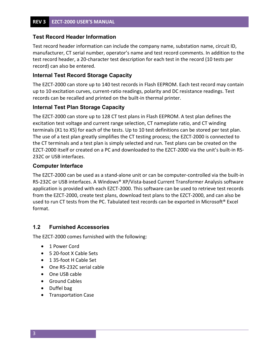 Vanguard EZCT-2000 User Manual | Page 7 / 68