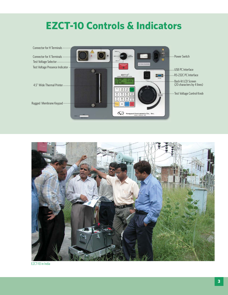 Ezct-10 controls & indicators | Vanguard EZCT-10 User Manual | Page 3 / 6