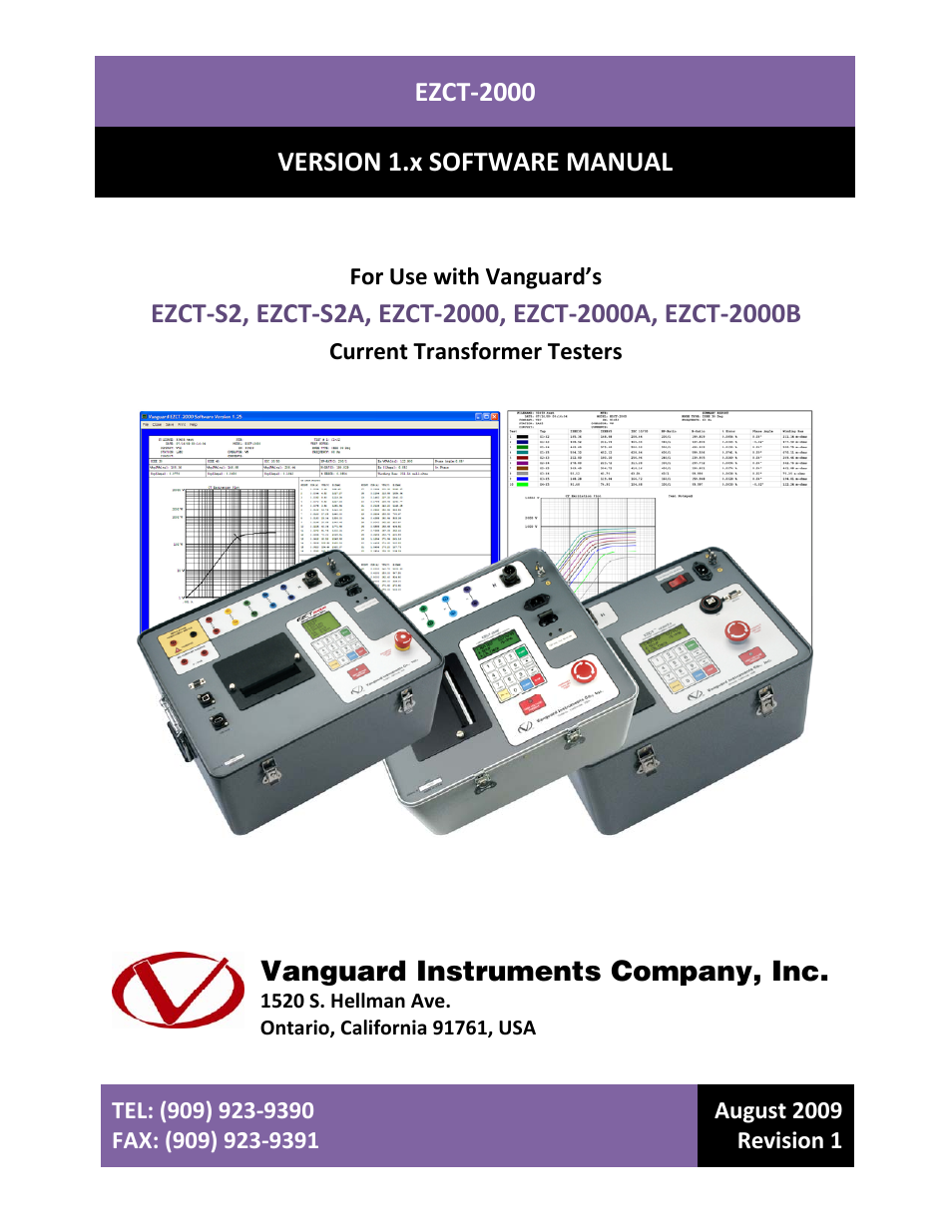 Vanguard EZCT-2000 User Manual | 45 pages