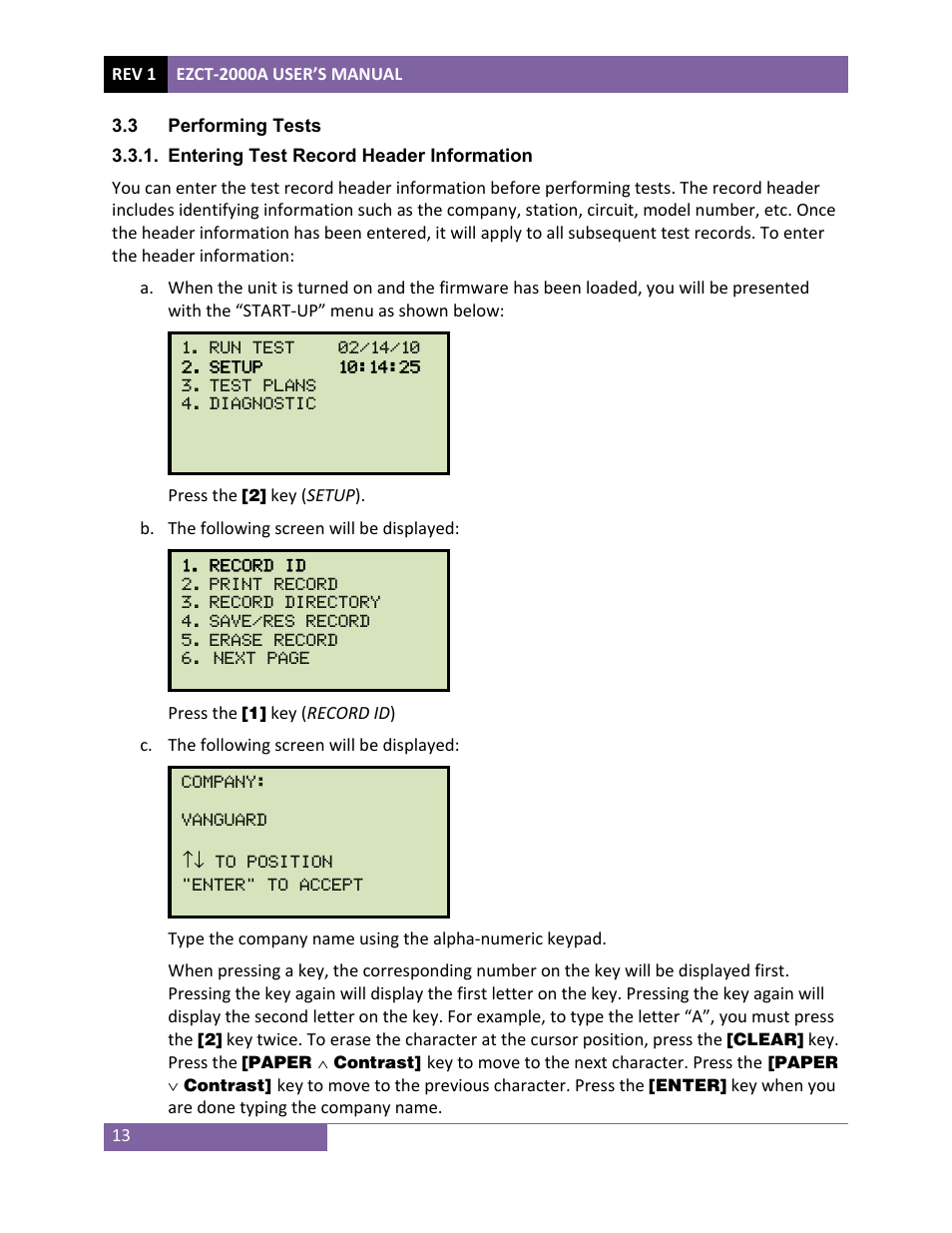 Vanguard EZCT-2000A User Manual | Page 17 / 103