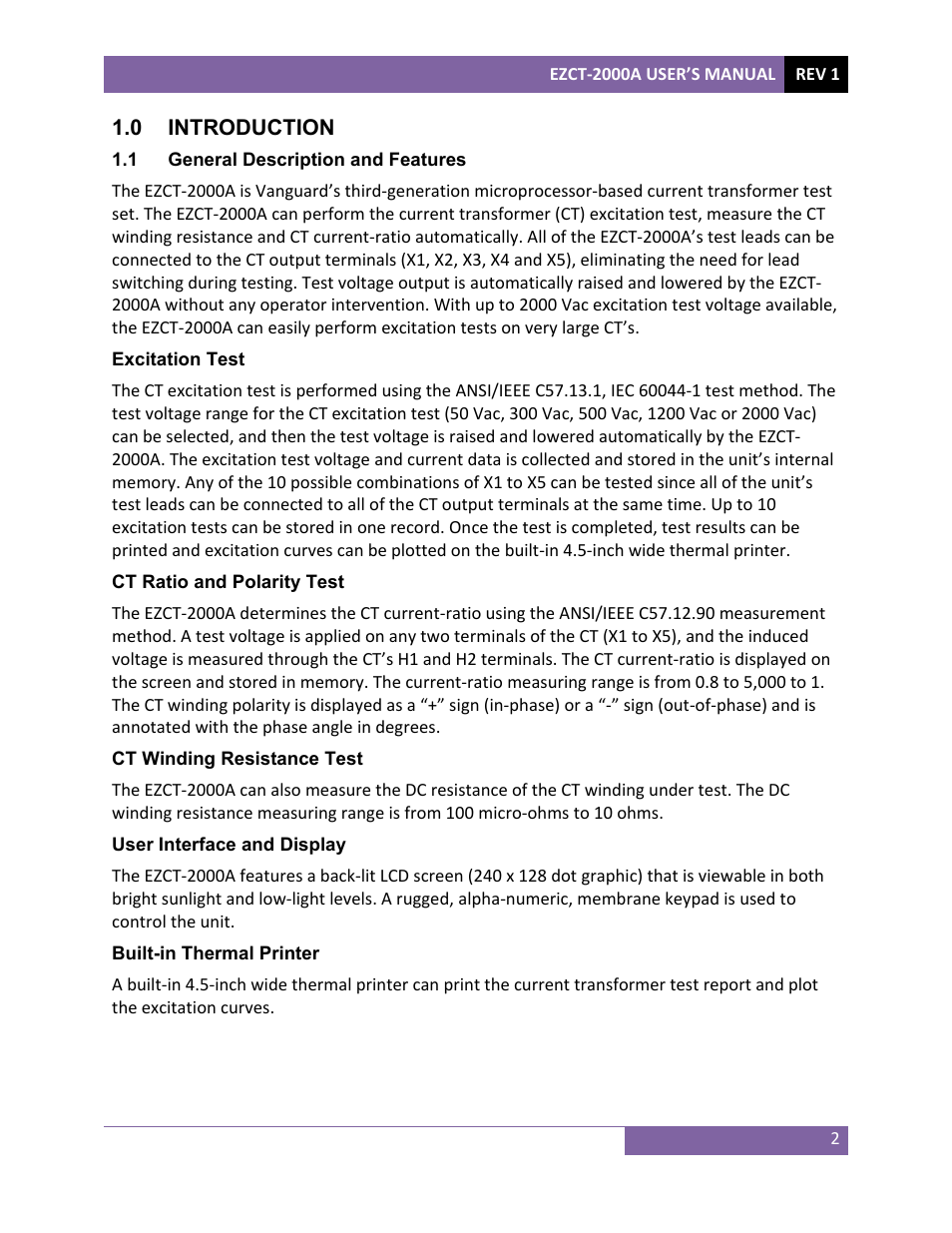 Vanguard EZCT-2000A User Manual | Page 6 / 103