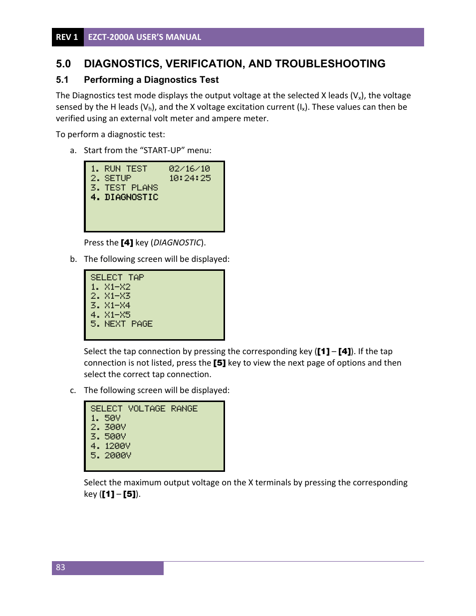 0 diagnostics, verification, and troubleshooting | Vanguard EZCT-2000A User Manual | Page 87 / 103