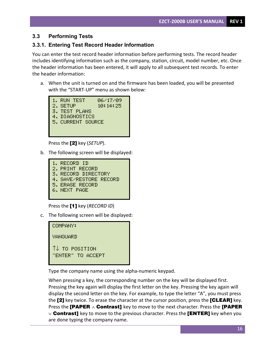 Vanguard EZCT-2000B User Manual | Page 20 / 118