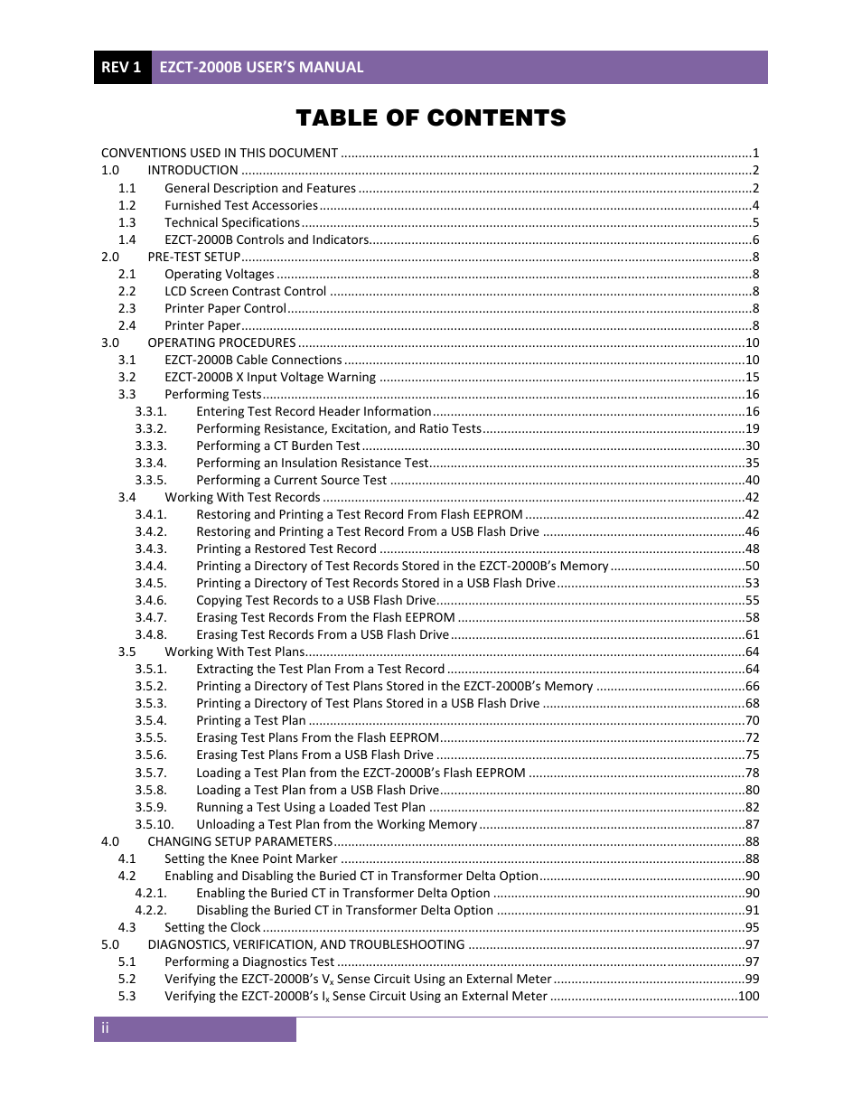 Vanguard EZCT-2000B User Manual | Page 3 / 118