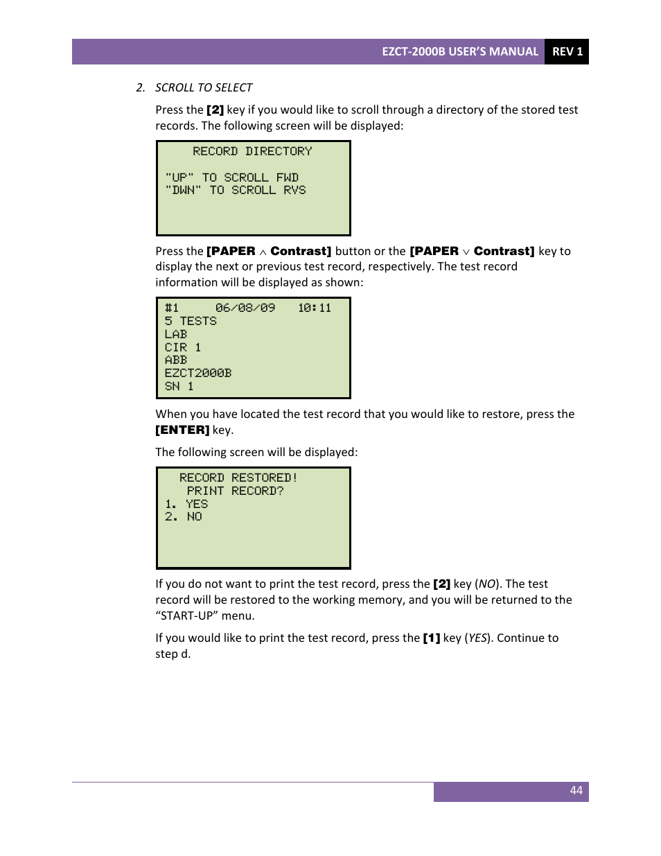 Vanguard EZCT-2000B User Manual | Page 48 / 118