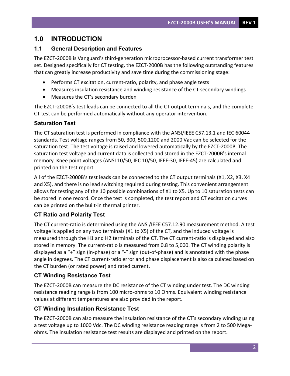 Vanguard EZCT-2000B User Manual | Page 6 / 118