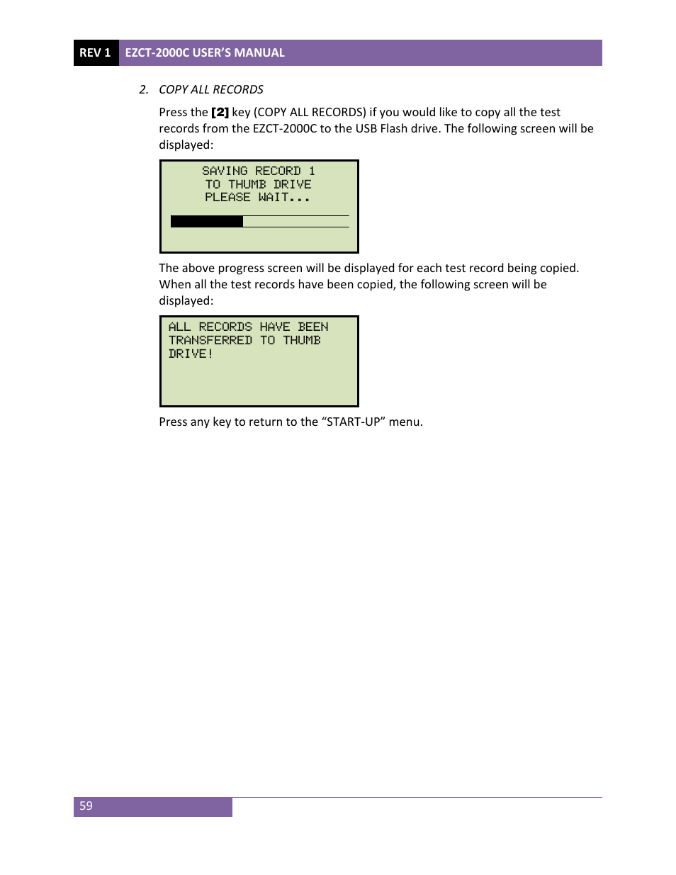 Vanguard EZCT-2000C Plus User Manual | Page 63 / 119