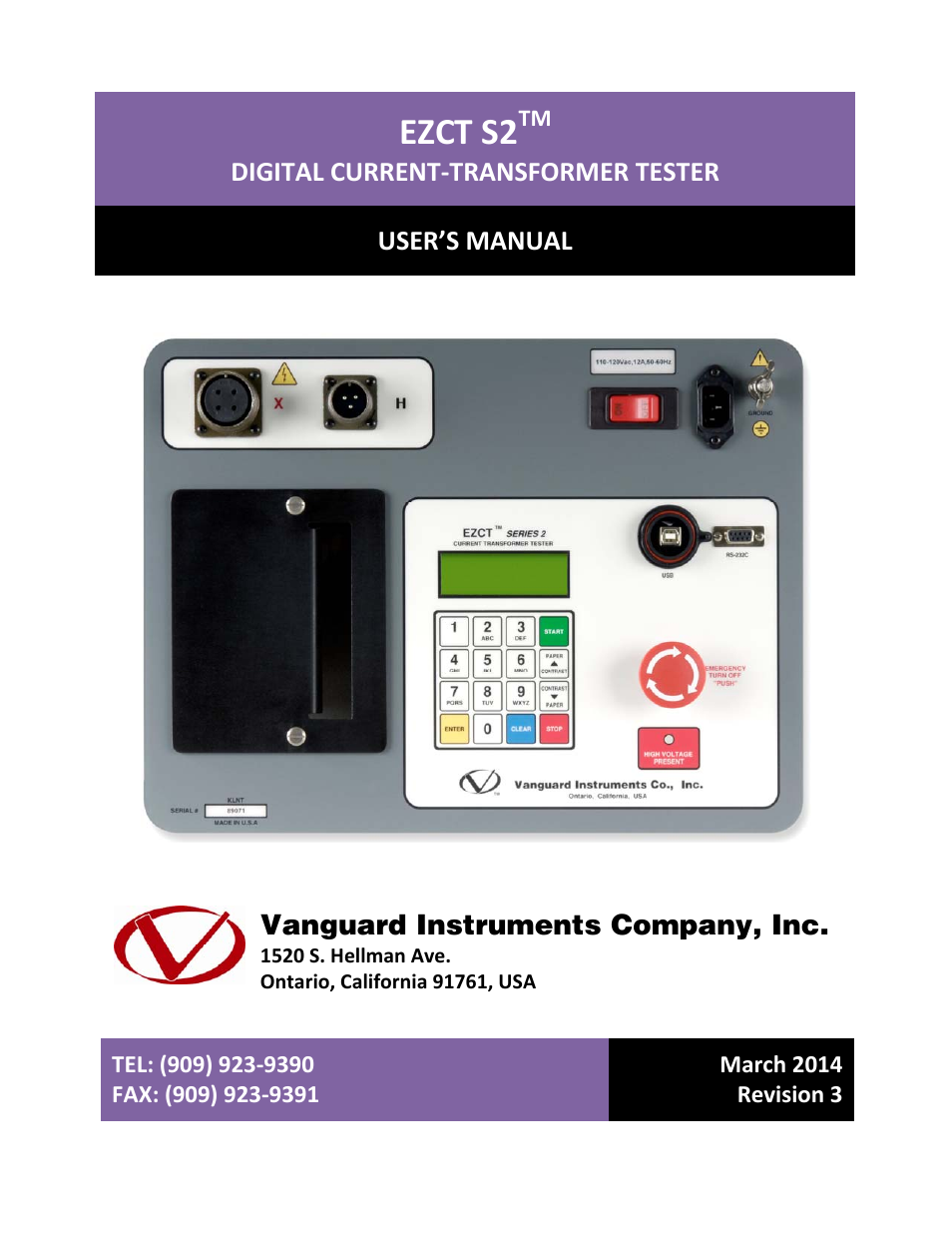 Vanguard EZCT-S2 User Manual | 66 pages