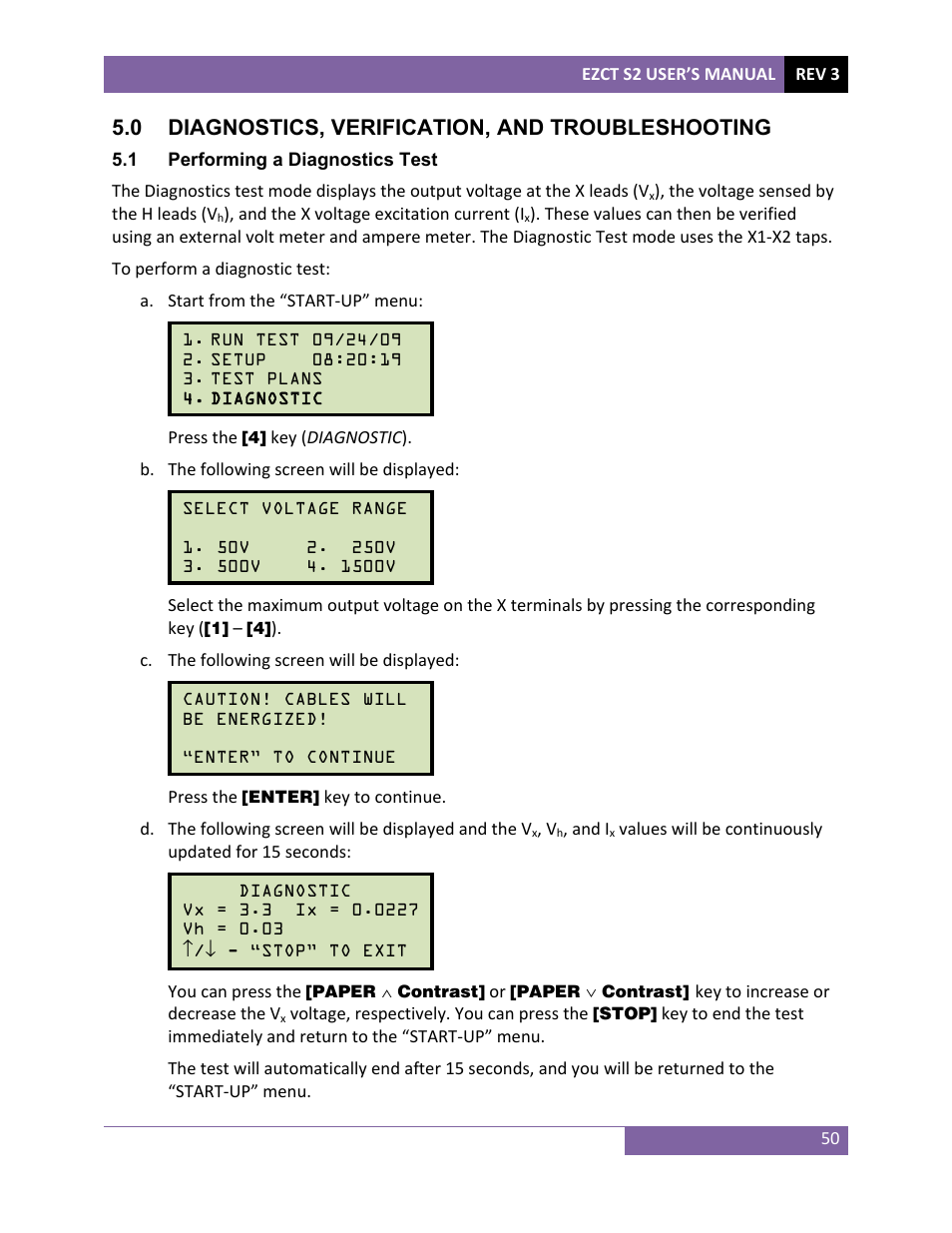0 diagnostics, verification, and troubleshooting | Vanguard EZCT-S2 User Manual | Page 54 / 66
