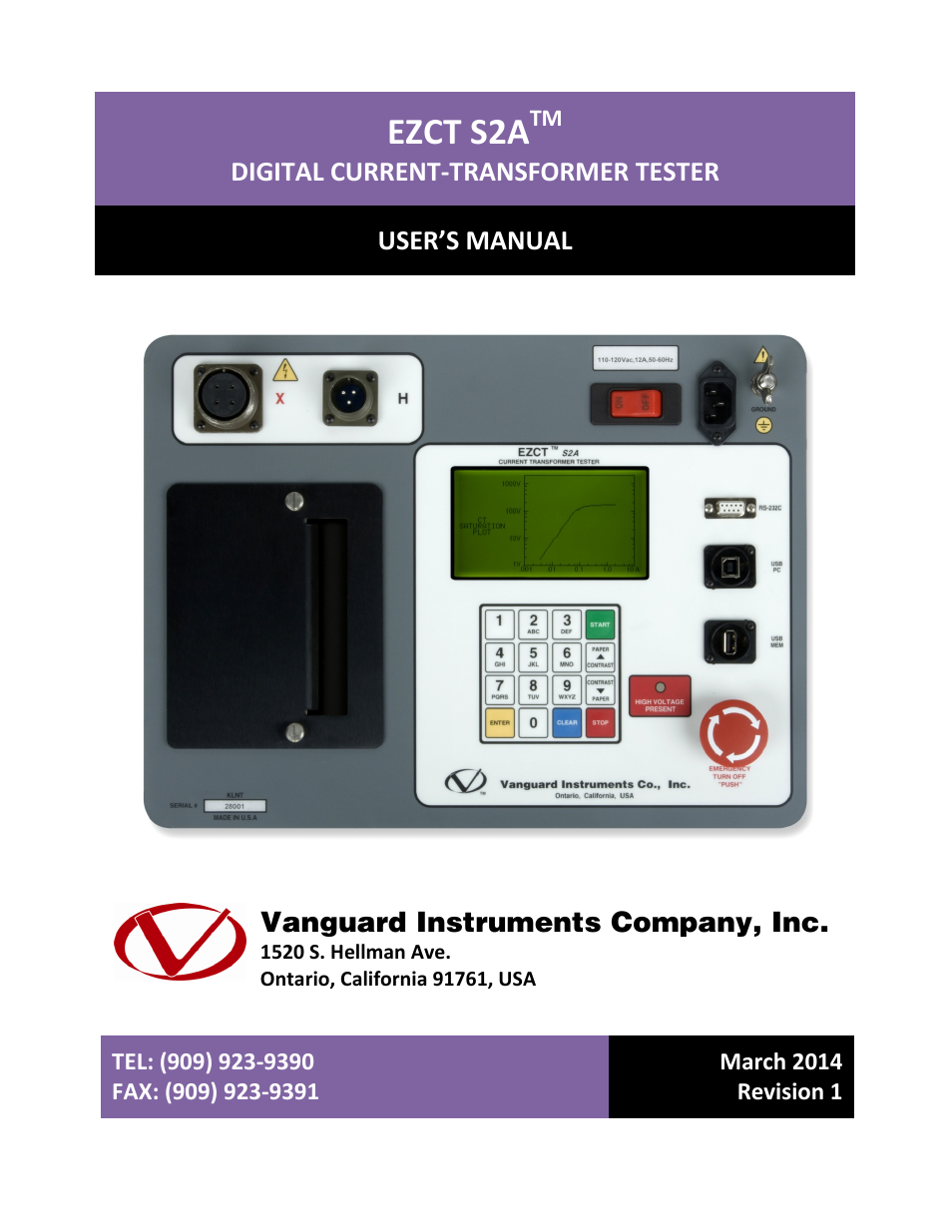 Vanguard EZCT-S2A User Manual | 98 pages