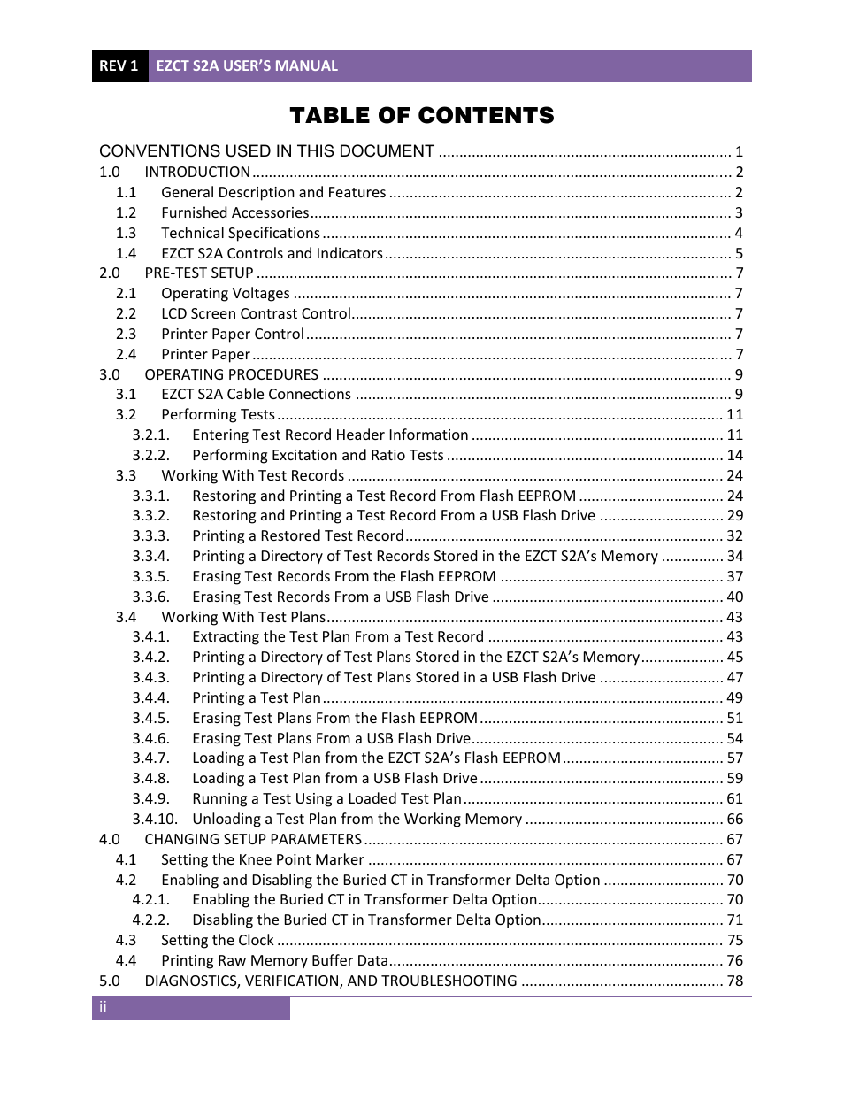 Vanguard EZCT-S2A User Manual | Page 3 / 98