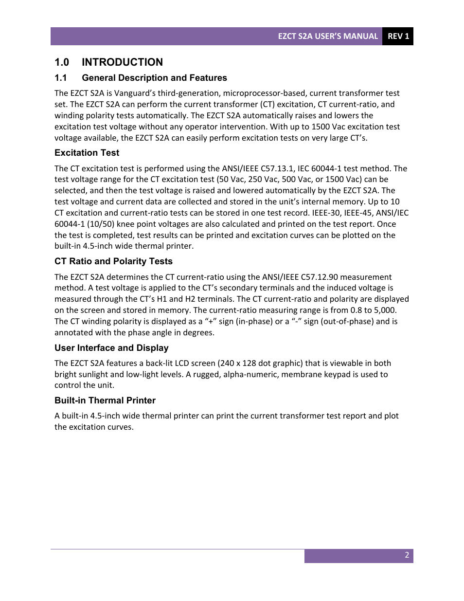 Vanguard EZCT-S2A User Manual | Page 6 / 98