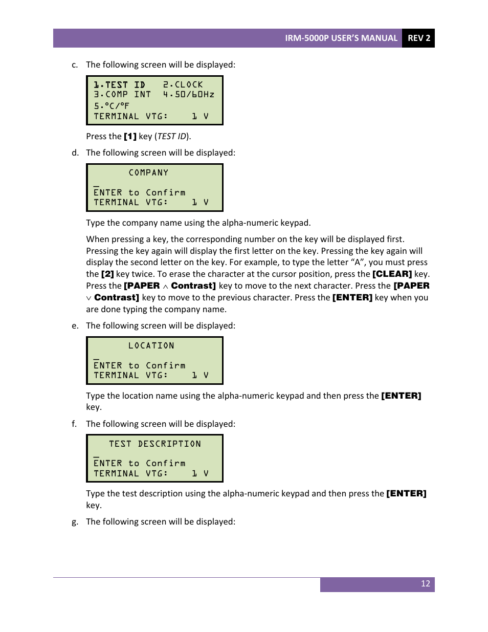 Vanguard IRM-5000P User Manual | Page 16 / 58