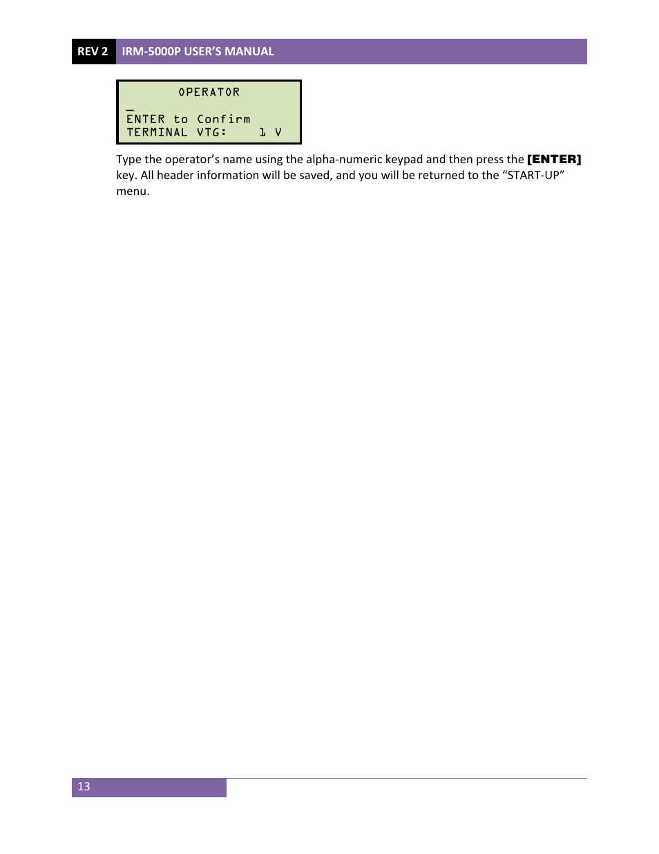 Vanguard IRM-5000P User Manual | Page 17 / 58