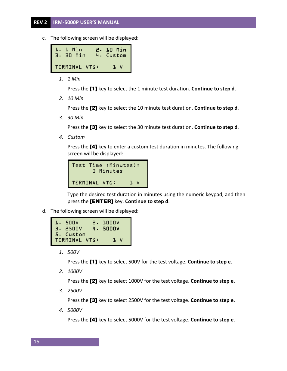 Vanguard IRM-5000P User Manual | Page 19 / 58