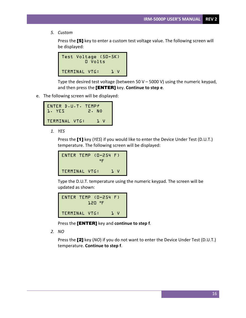 Vanguard IRM-5000P User Manual | Page 20 / 58