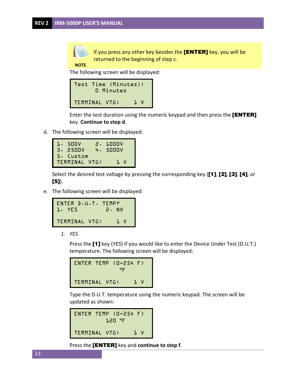 Vanguard IRM-5000P User Manual | Page 27 / 58