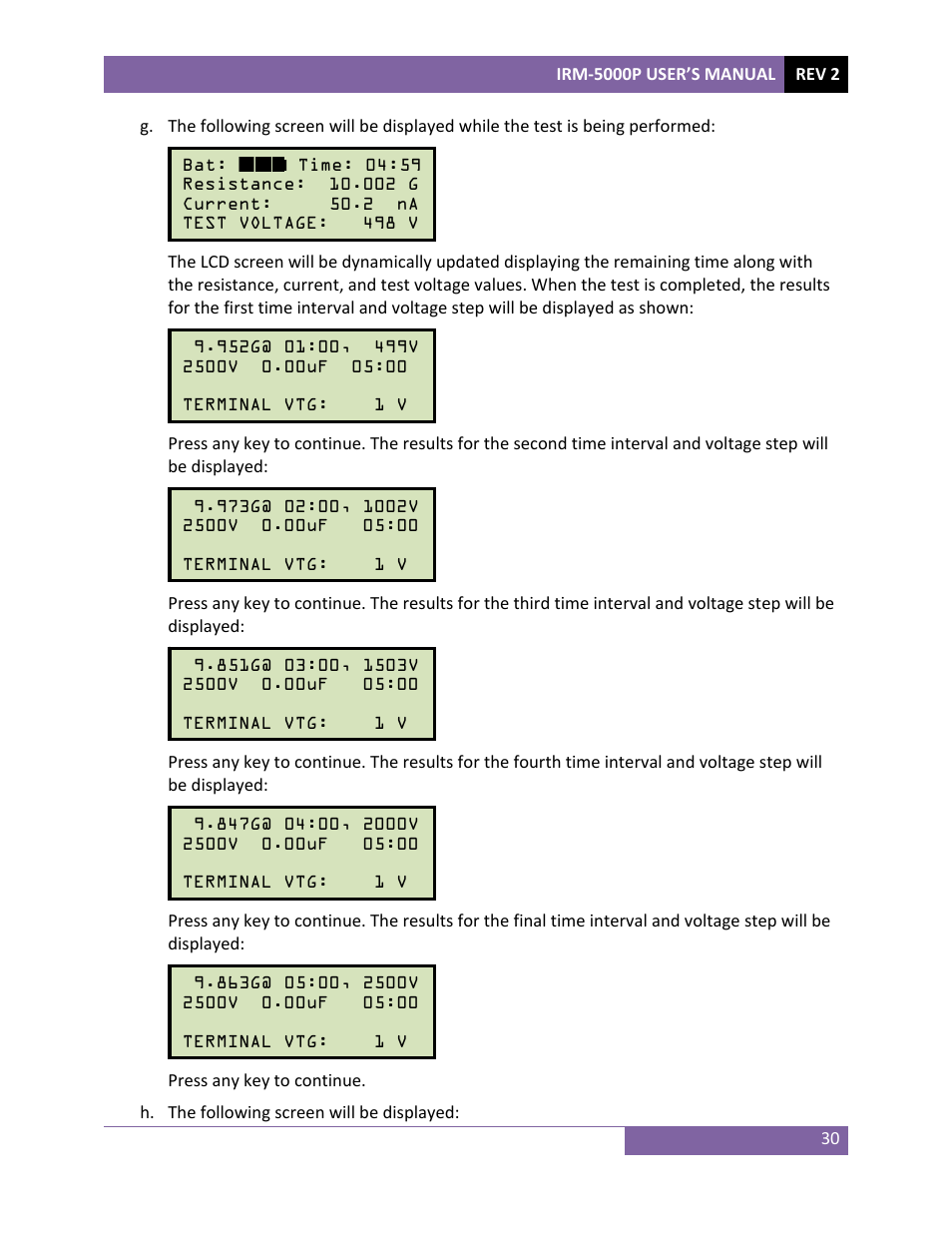 Vanguard IRM-5000P User Manual | Page 34 / 58