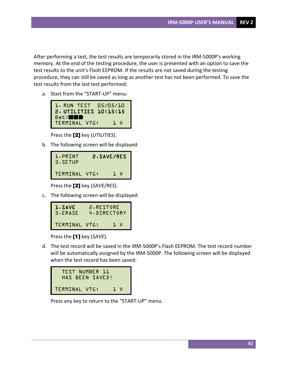 Vanguard IRM-5000P User Manual | Page 44 / 58