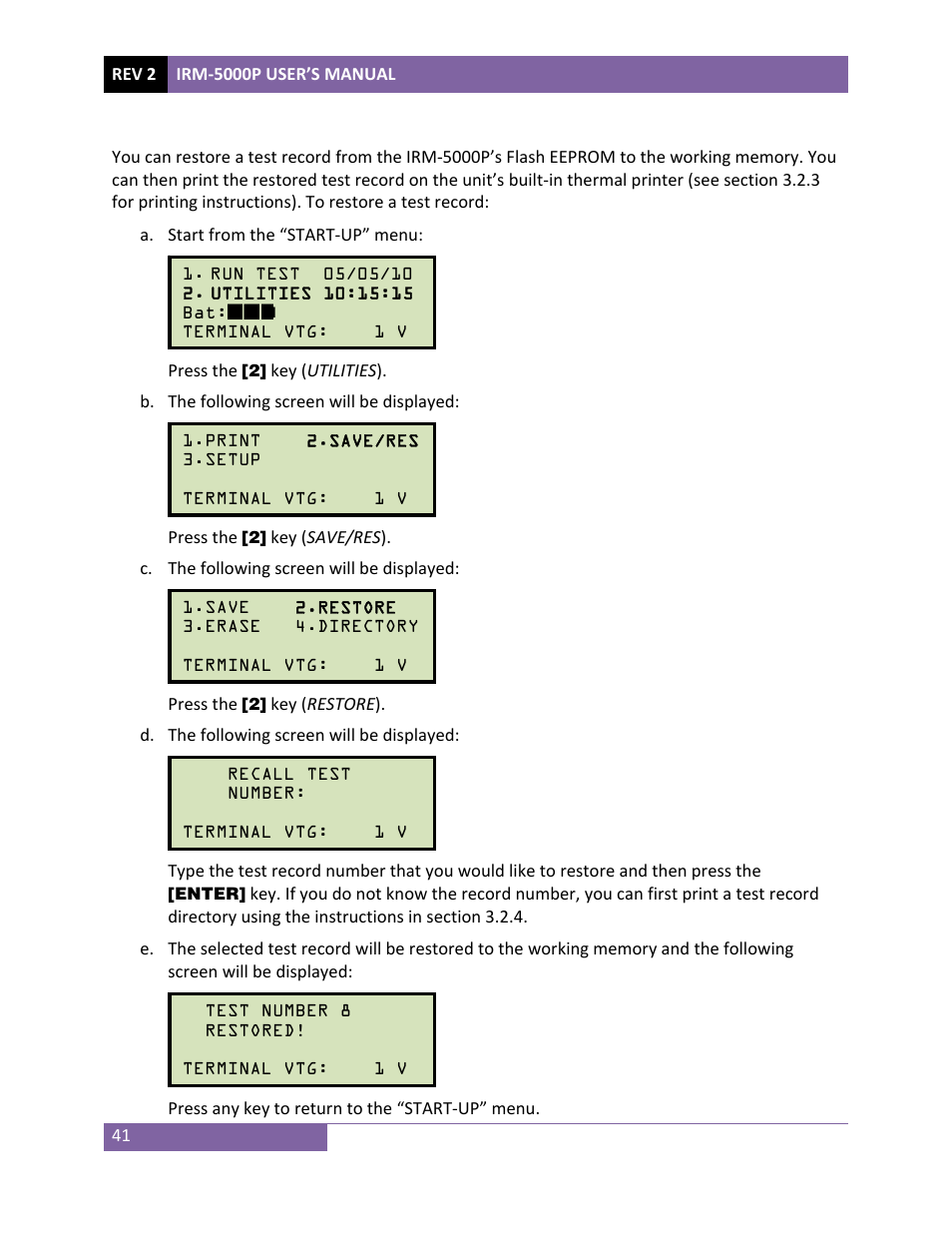 Vanguard IRM-5000P User Manual | Page 45 / 58
