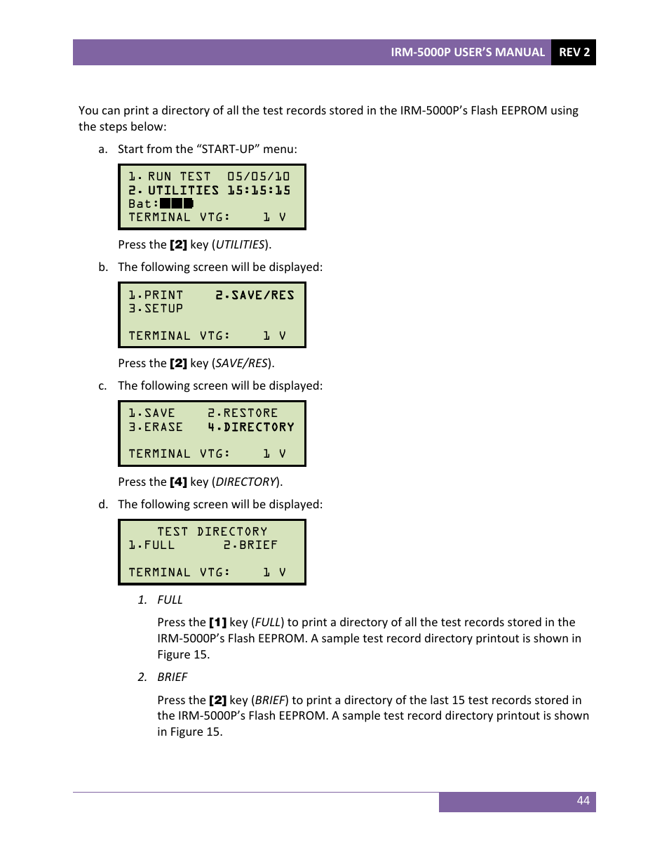 Vanguard IRM-5000P User Manual | Page 48 / 58