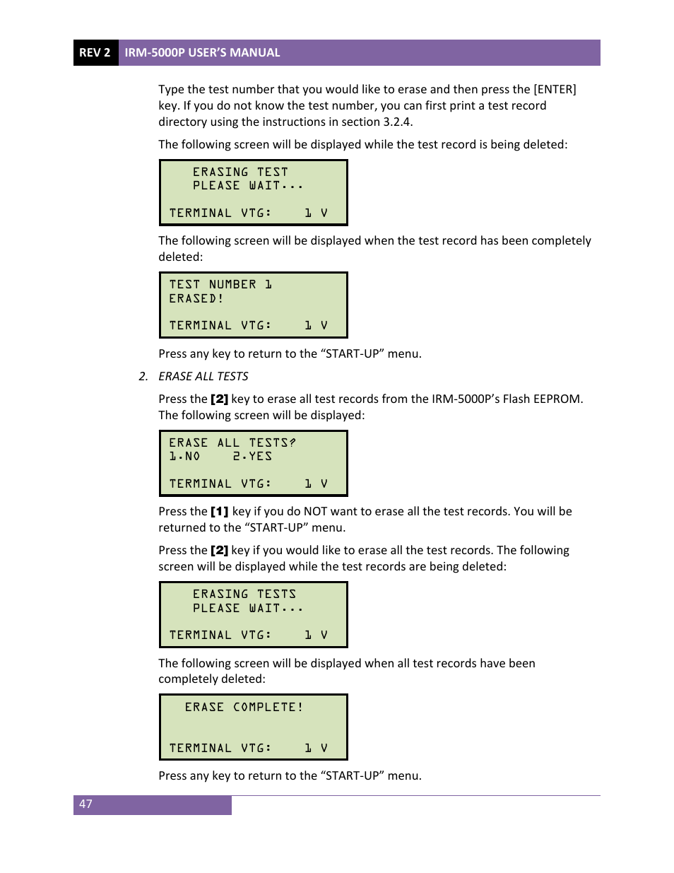 Vanguard IRM-5000P User Manual | Page 51 / 58