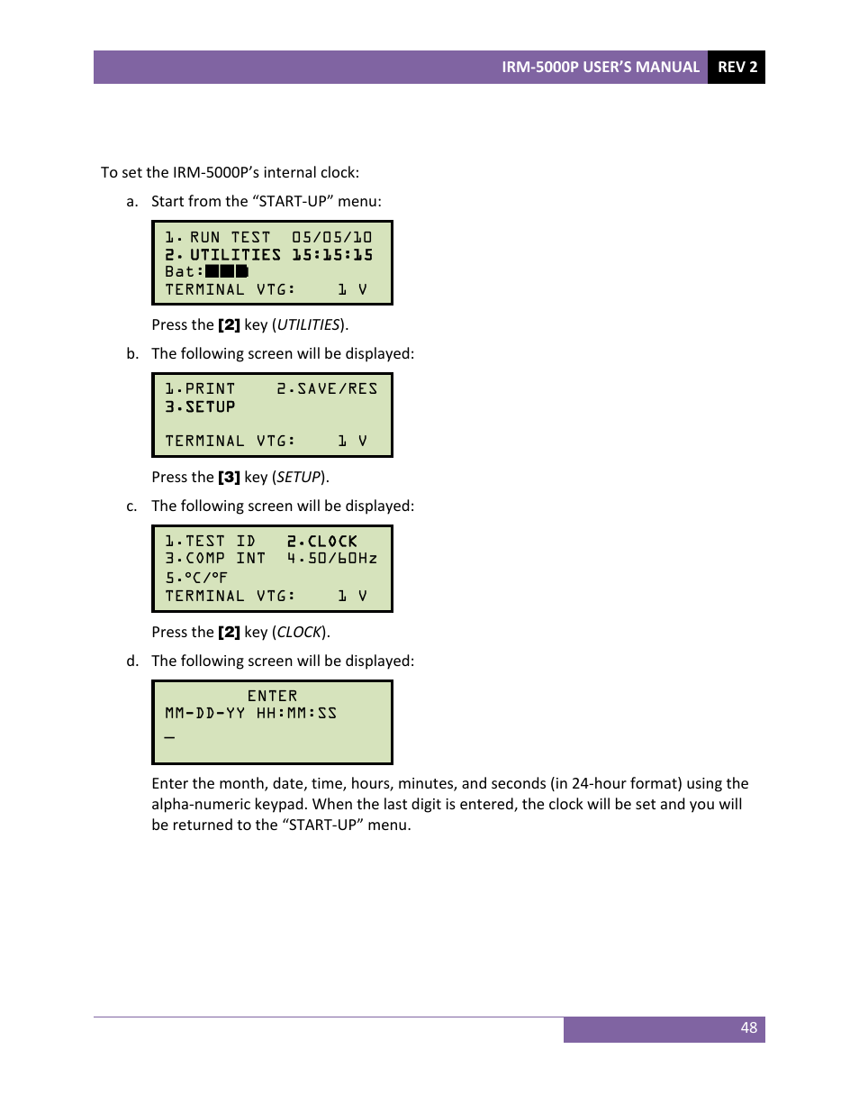 Vanguard IRM-5000P User Manual | Page 52 / 58