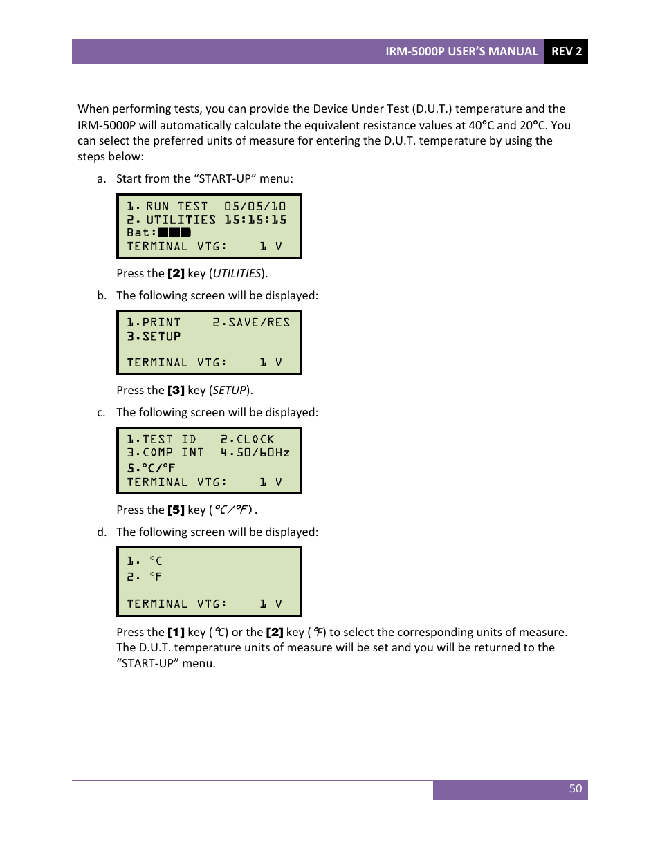Vanguard IRM-5000P User Manual | Page 54 / 58